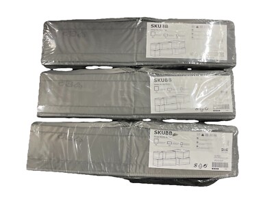 SET of 18 - Ikea SKUBB Storage Box Drawer Organizer, Fits MALM, Dark Gray - NEW