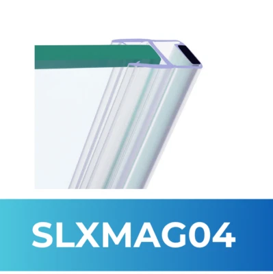 SHOWER OUTLET LTD Shower Outlet Clear Vertical Magnetic Shower Door Seal Strips Fit 8mm Glass 2M L