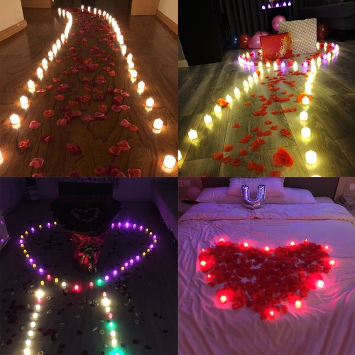 1-48X LED Gefälschte Kerzen Flackern FFlammenloses Teelicht für Decor Home Party - Bild 12 von 18