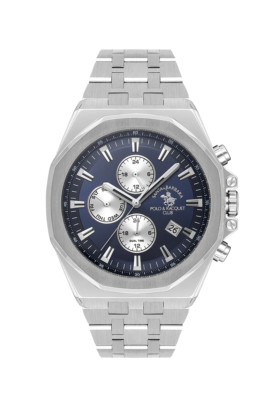 Santa Barbara Polo Legend Men Silver/Blue Dial Watch