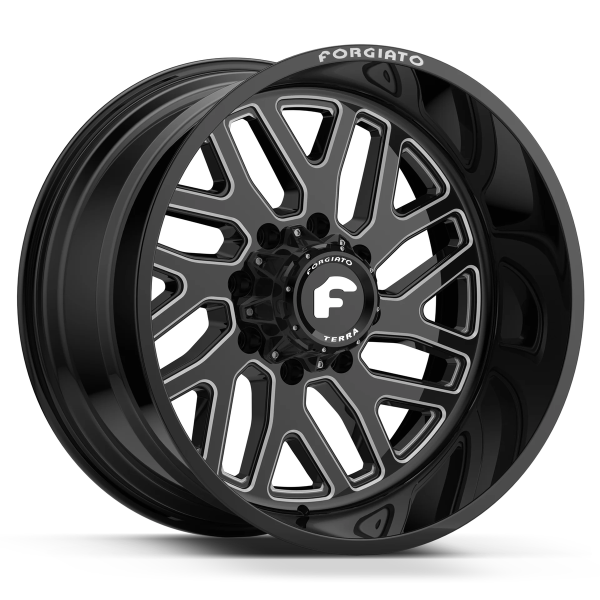 1PC 22x12 -44 6x135 87.1 FORGIATO FLOW TERRA 004 Gloss Black