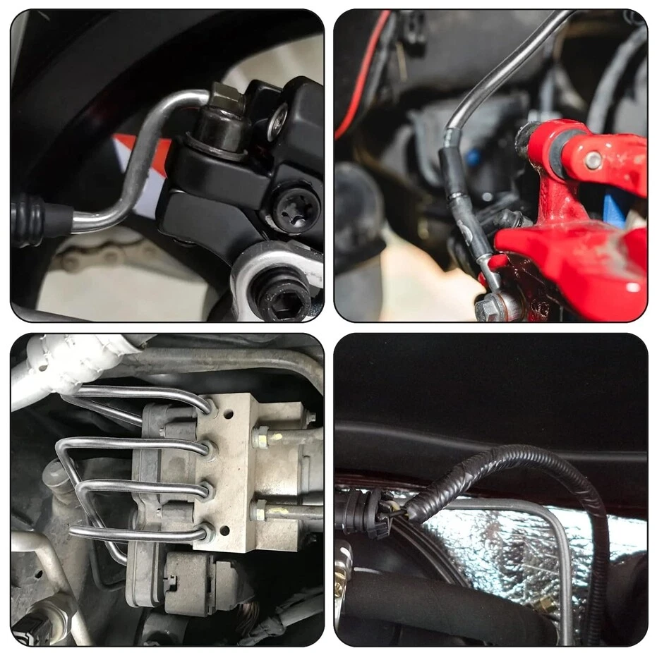Brake Line Repair Kit 3/16 + 1/4 25 FT Pipe Single Flaring Tool Nuts Fittings A+ - Image 2 of 4