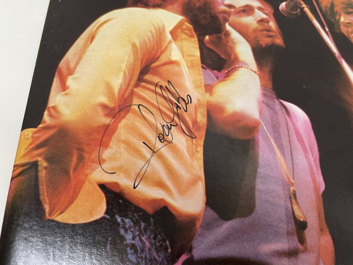 SIGNED Bee Gees Here At Last Bee Gees Live 2x Vinyl LP Album