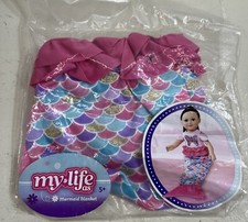 My Life As - Pink Rainbow Sparkle Mermaid Tail Blanket for 18" Dolls