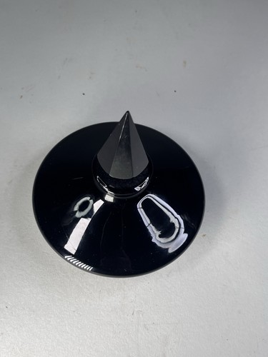 Vintage Black Glass Perfume Bottle with Pointed Prism Stopper, 4.5" - Picture 2 of 7