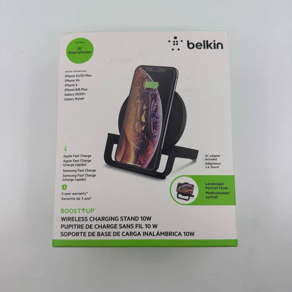 Soporte de carga inalámbrico Belkin Boostup 10W para teléfonos inteligentes Qi (iPhone, Samsung) Foto 4 de 4
