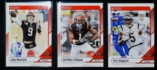 2024 Donruss Cincinnati Bengals Football Card Lot x 3, Burrow, Chase, Higgins