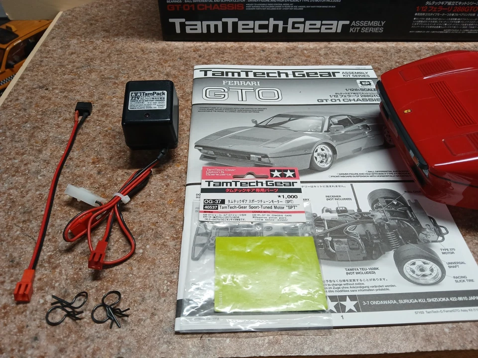 VINTAGE TAMIYA TAMTECH FERRARI 288 GTO 57103 GT01 ARTR WITH 40537 BLACK MOTOR - Image 2 of 4