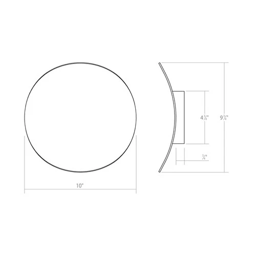 Sonneman 1760-10 Malibu Discs 10" Tall LED Wall Sconce - White - Picture 3 of 3