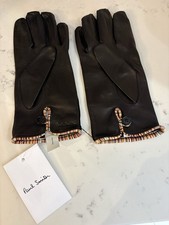 Gants Femme Cuir Paul Smith Rouge Bordeaux Taille M - Neuf Avec étiquettes