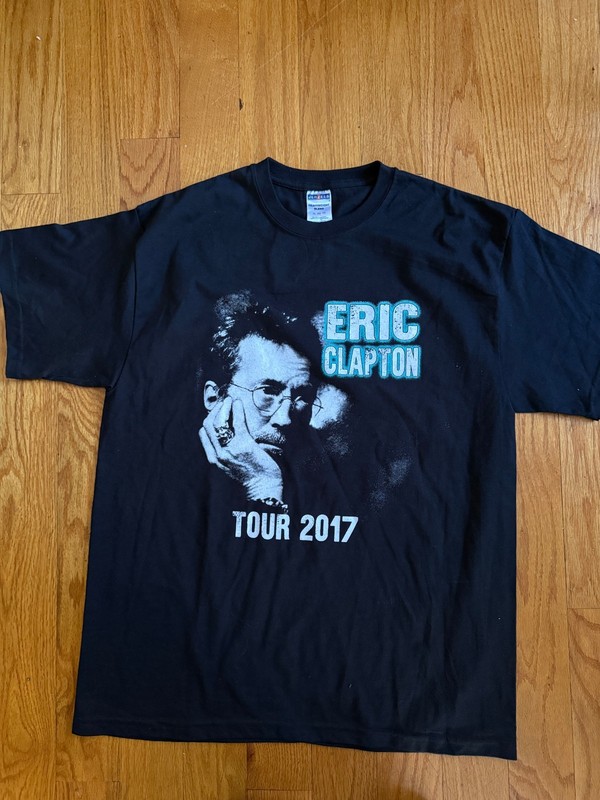 NOS Eric Clapton 2017 Concert Tour T-Shirt X-Large