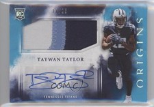 2017 Panini Origins Rookie Turquoise 17/25 Taywan Taylor Jumbo Patch Auto xp6