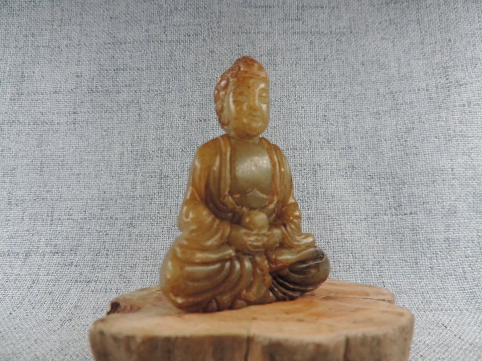 Ручной работы старый китайский нефрит ручной скульптуры Будды статуя подвеска D - Изображение 4 из 4