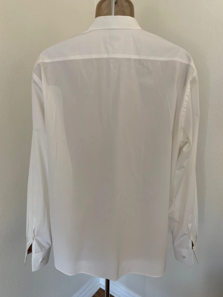 Мужская нарядная рубашка BURBERRY BRIT белая на пуговицах Nova клетчатая с длинным рукавом размер XXL - Изображение 3 из 4