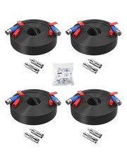 4 Pack 100Ft 30M All-In-One Video Power Cables,Bnc Extension Security Camera Ca