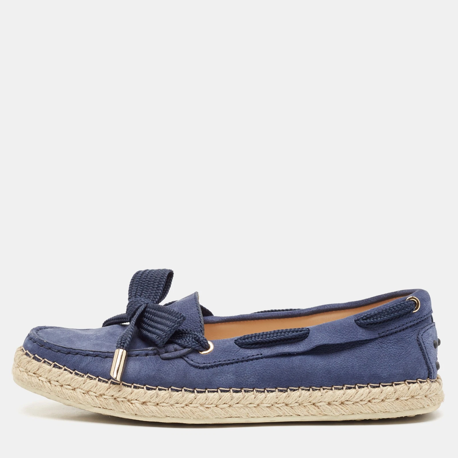 TOD’S Mocassini espadrillas slip on scamosciati blu Tod's taglia 39