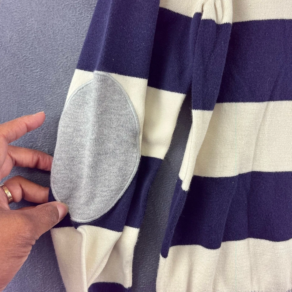 Tommy Hilfiger Rugby Sweater Kids Large (16-18) Blue White Preppy Academia Knit - Image 3 of 4