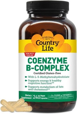Country Life, Coenzyme B-Complex Vitamin, Support Energy and Metabolism, Daily