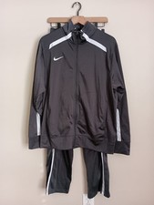 Nike Windbreaker Academy Tracksuit Set Men  s M Gray Swoosh Pants Top Jacket 90's