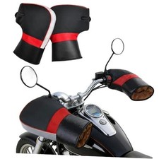 Motorcycle Plush Handlebar Gloves Muffs Winter Waterproof Thermal ATV Style B