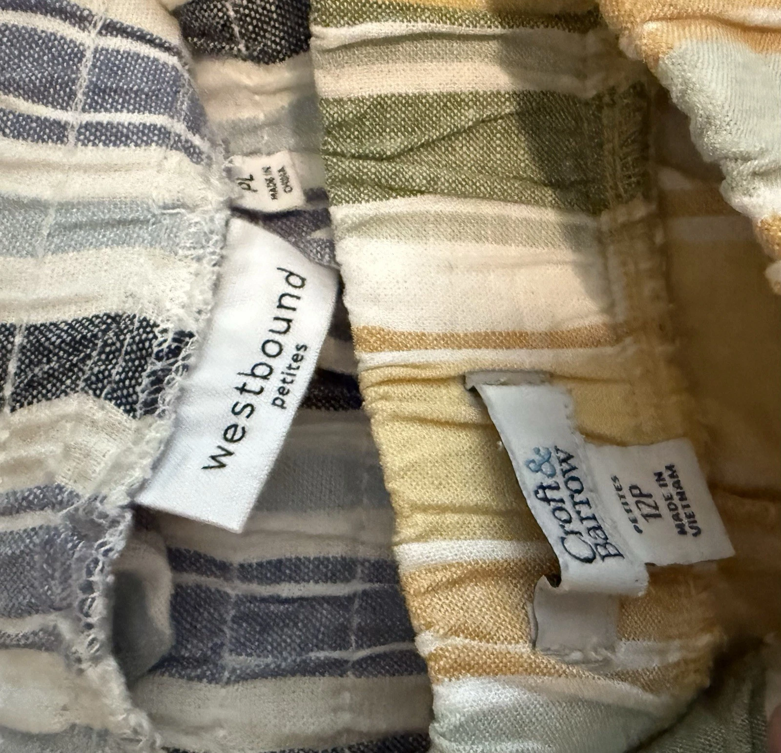 Woman Stripped Linen Capri Pants Lot of 2 Sz PL
Opens in a new window or tab