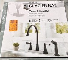 Glacier Bay Melina Double-Handle Standard Kitchen Faucet with Side Sprayer NEW