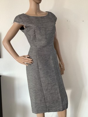 Max Mara, Damen, Kleid, Gr.40, Schwarz-weiß gemustert