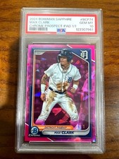 2024 Bowman Sapphire Max Clark #BCP74 Chrome Prospect-PAD 1/1 PSA 10