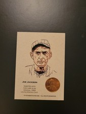Shoeless Joe Jackson Authenticated Ink 1969 Lincoln Penny Card