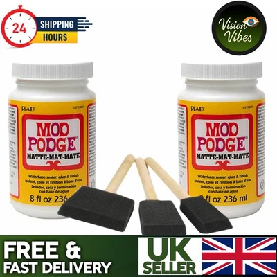 Modge Podge Gloss Matte Finish Glue Adhesive Sealer Decoupage Craft Non Toxic - Image 1 of 4
