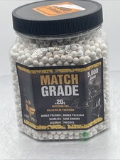 Game Face Match Grade Airsoft BBs 6mm .20 Gram 5000 Count - Free Shipping
