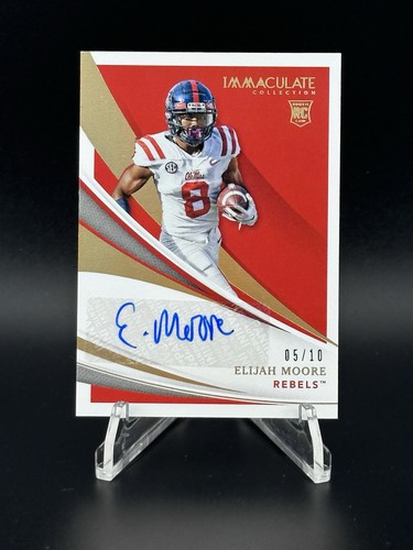 2021 Immaculate Collection ELIJAH MOORE Auto 3-Card Lot /10 /99 Bills Ole Miss - Picture 2 of 10