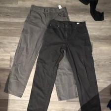 Dickies Men's Work Pants Lot of 2 Gray and Black Durable Multi-Color Trousers