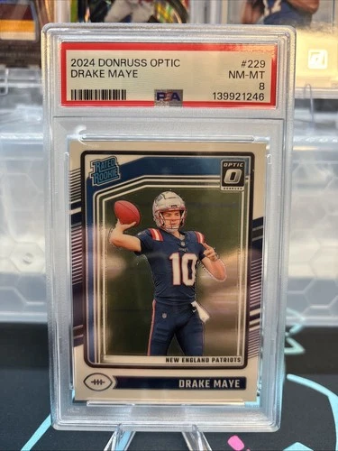 2024 Panini Donruss Optic - Rated Rookie Drake Maye #229 (RC) PSA 8