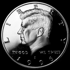 1996 S  Kennedy Mint Silver Proof Half Dollar from Original U.S. Mint Proof Set