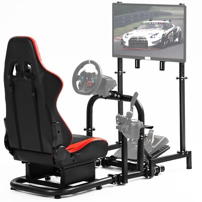 Dardoo Sim Racing Cockpit mit Monitor Stand Sitz Fit Logitech G29 G920 Fanatec