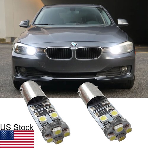 2Pcs BAX9S LED 6000K White Parking Light Bulbs For BMW 320i 328i 335i ...