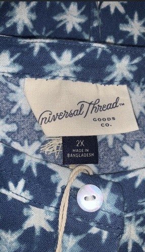 (2X)- Universal Thread Women's Puff 3/4 Sleeve Jumpsuit - Blue Star - Picture 5 of 12