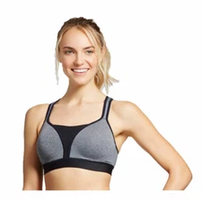 C9 Champion Women Smooth Sports Bra Power Shape Medium Support Ebony Heather XS