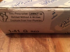 RX WARNING LABELS  "THIS PRESCRIPTION CANNOT BE REFIILED WITHOUT A WRITTEN RX"
