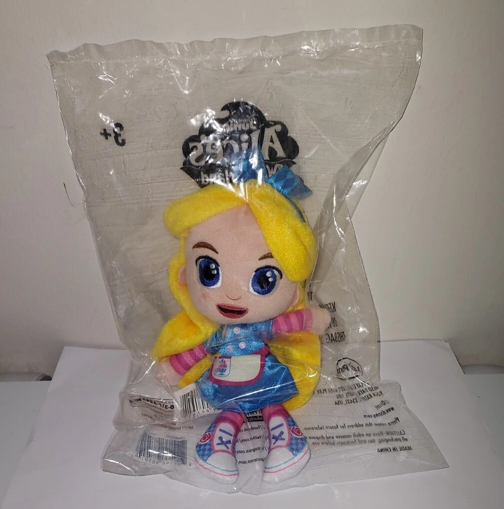 Disney Junior Alice's Wonderland Bakery 8 Inch Alice Small Plush Doll,  Officially Licensed Kids Toys for Ages 3 Up by Just Play