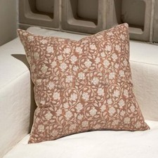 Floral Pillow Covers 20x20, Throw 20" x 20" Pack of 1 Brownish Orange