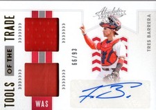 2020 Absolute Tools of the Trade Dual Signatures #26 Tres Barrera Auto Jersey/93