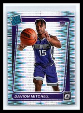 🏀 DAVION MITCHELL 2021-22 DONRUSS OPTIC PRIZM SILVER PULSAR HOLO RATED RC # 155