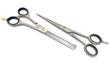 Professional PET Grooming Scissors Hair Cutting Thinning Japanese Shears Set 7"