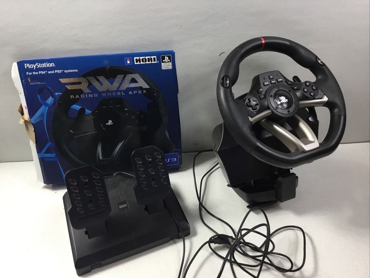 Hori RWA Racing Wheel Apex PS4-052 for PS3 & PS4 Pedals Hori RWA Racing Wheel Apex PS4-052 for PS3 & PS4 Pedals