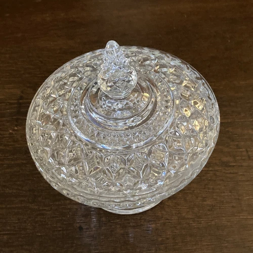 Vintage Anchor Hocking Wexford  Footed 7 1/2" Glass Covered Candy Dish