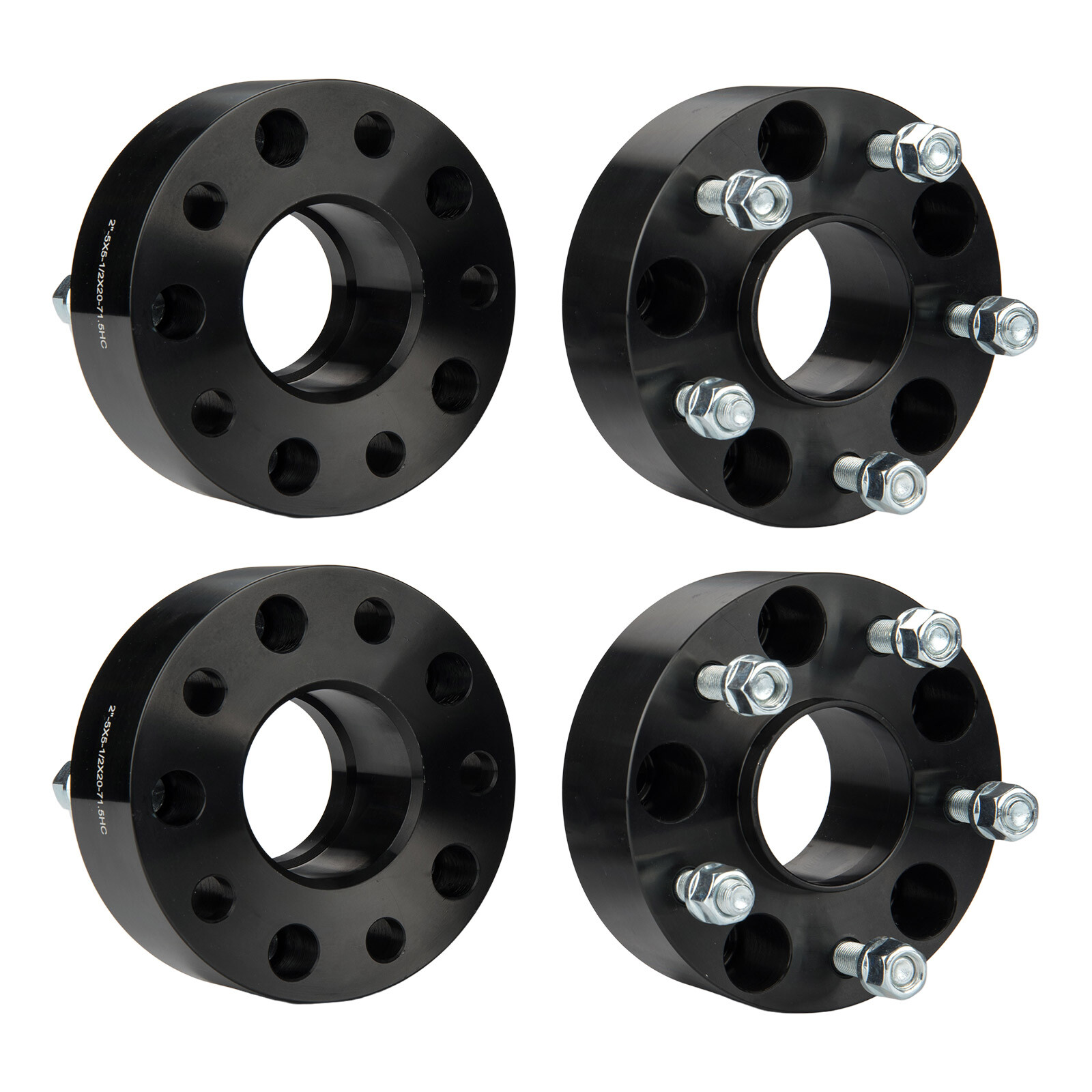 4Pcs 2" 5x5 to 5x5 Wheel Spacers 1/2"x20 71.5mm for Jeep Wrangler Commander XK thumbnail 4