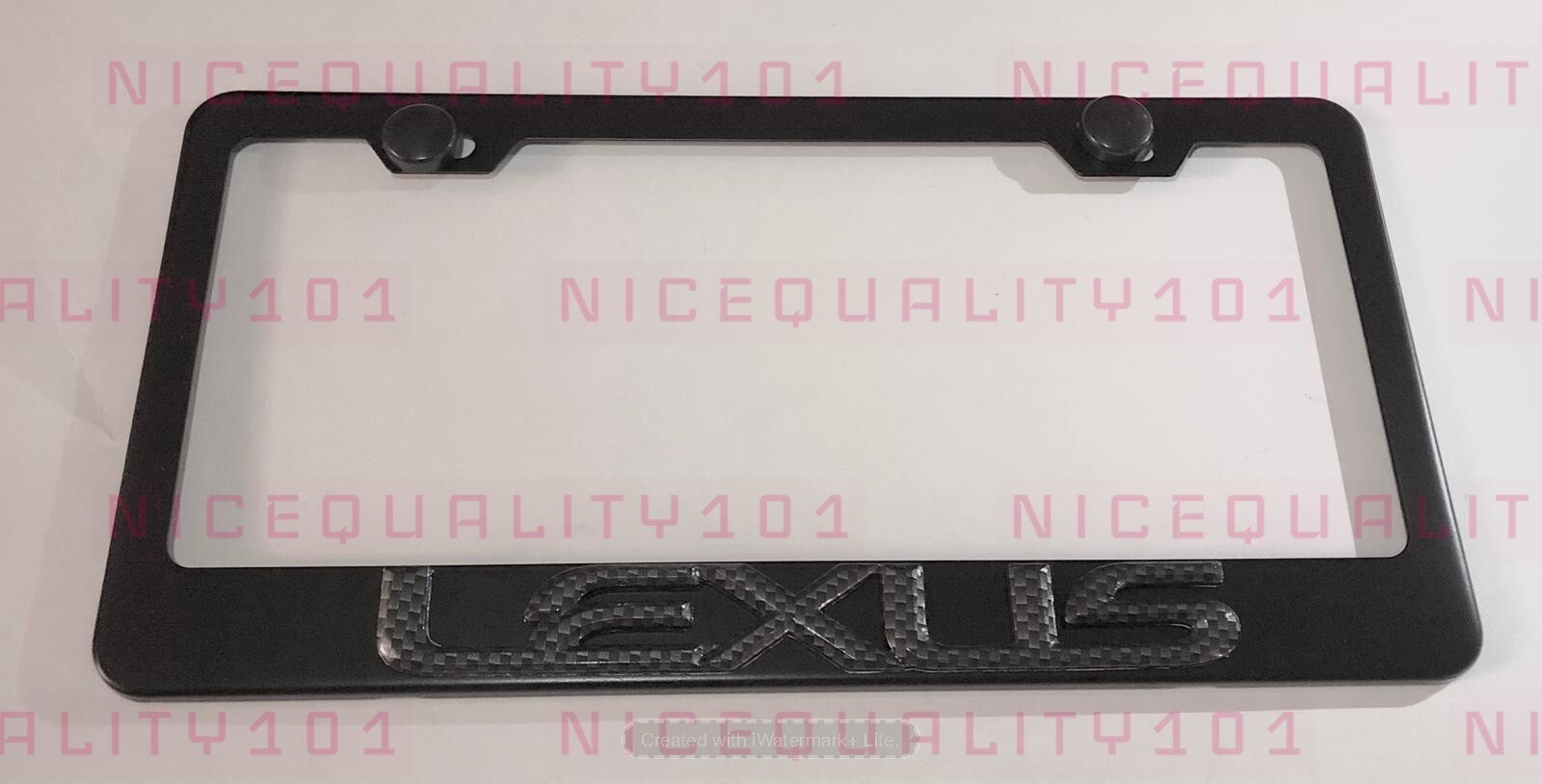 3D Lexus Carbon Fiber Stainless Steel License Plate Frame Rustproof