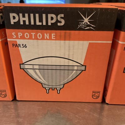 Two Philips Spotone 300-Watt PAR56 Wide Flood Lamp Light Bulbs